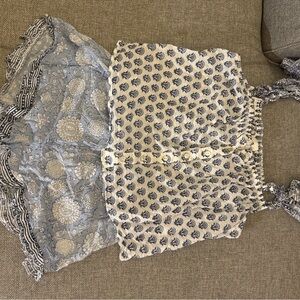 Cleobella Blue and White Printed Pajama Set